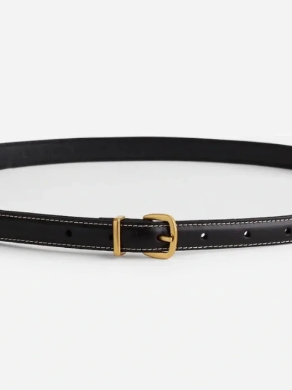 Madewell The Essential Skinny Leather Belt - True Black